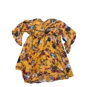 Golden floral blouse